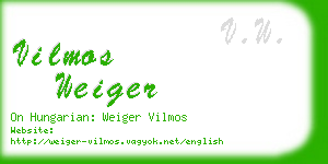 vilmos weiger business card